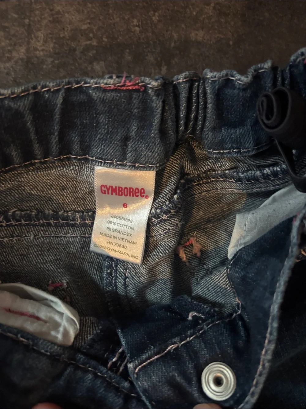 Gymboree Dark Blue Kids Elastic Waist Denim Pants - Blue